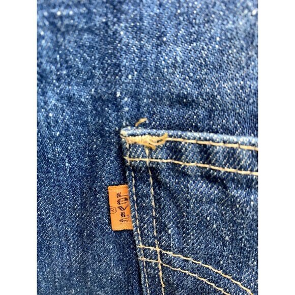 Levi's 70s Vintage Orange Tab Single Thread Stitching USA Made Vest Large - Picture 4 of 10